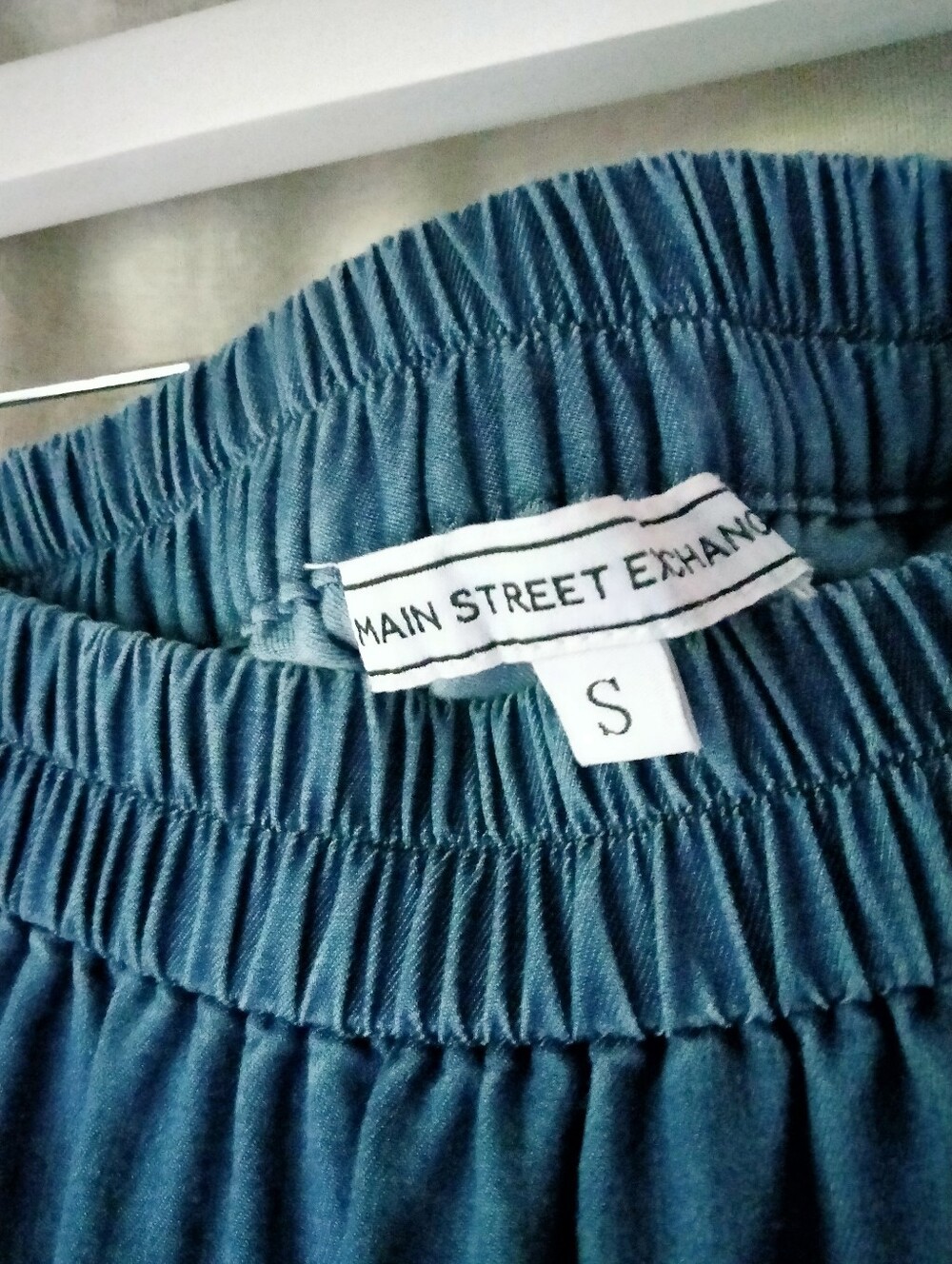 Women's Blue Tiered Maxi Skirt with Elastic Waist - Picture 2 of 11
